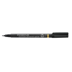 Permanent special marker Staedtler Lumocolor 319F with a 0.6 mm bullet tip, black.