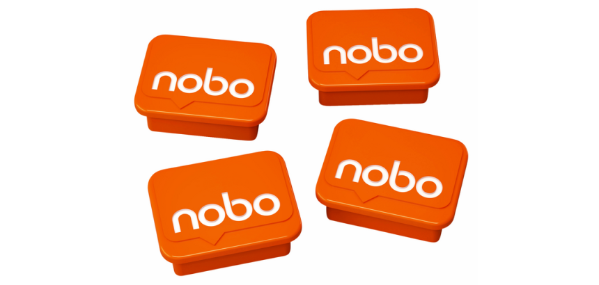 Magneet Nobo 22mm oranje 4 stuks