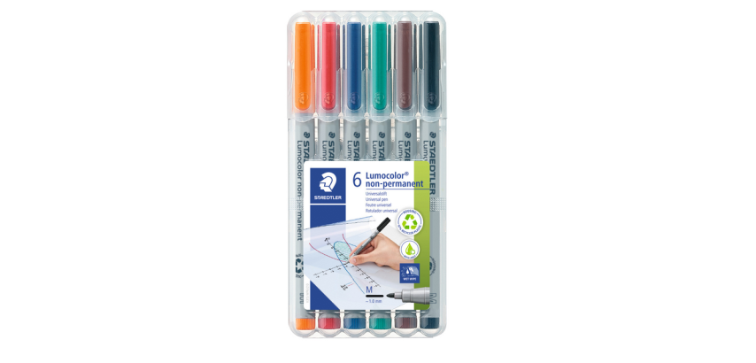 Feutre Staedtler Lumocolor 315 non permanent M 6 pièces assorti
