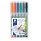 Feutre Staedtler Lumocolor 315 non permanent Medium 6 pièces assorti