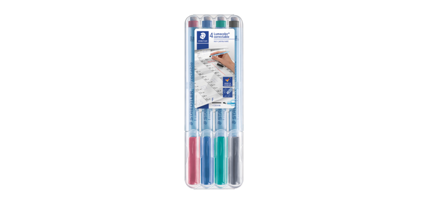 Feutre Staedtler Lumocolor 305 Correctable non permanent Fin 4 pièces