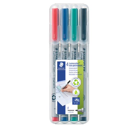 Feutre Staedtler Lumocolor 316 non permanent F 4 pièces assorti