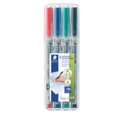 Viltstift Staedtler Lumocolor 311 non permanent S set à 4 assorti