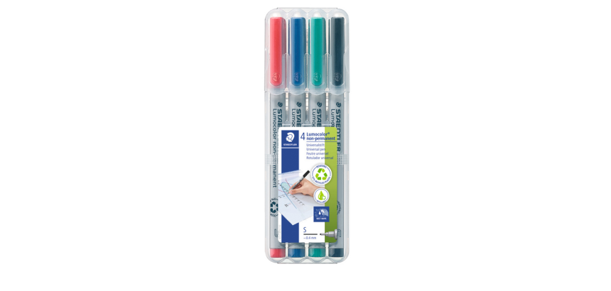 Feutre Staedtler Lumocolor 311 non permanent S 4 pièces assorti
