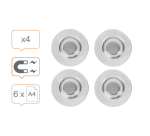 Aimant tableau en verre Nobo ultra puissant 32mm transparent 4 pièces