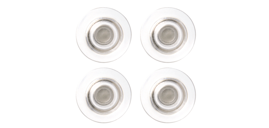 Aimant tableau en verre Nobo ultra puissant 32mm transparent 4 pièces