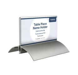 Tafelnaambord Europel 52x100mm acryl aluminium 2 stuks