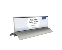 Tafelnaambord Europel 2 61x210mm acryl aluminium