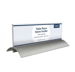 Tafelnaambord Europel 2 61x210mm acryl aluminium