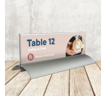 Europel table name holder 61x210mm acrylic and aluminum