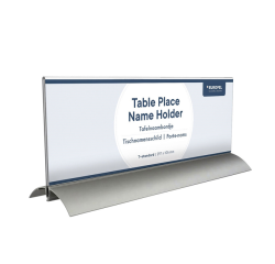 Tafelnaambord Europel 105x297mm acryl aluminium