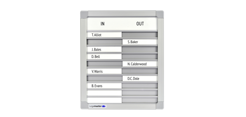 Legamaster Attendance Board 310x260mm 10 names