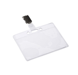 Badge Europel avec bande + pince 90x60mm