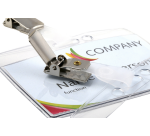 Badge Europel met strip en clip 90x60mm