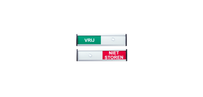 Infobord vrij/niet storen 125x30mm