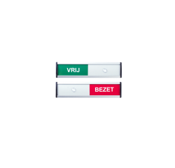 Plaque Vrij/Bezet 125x30mm
