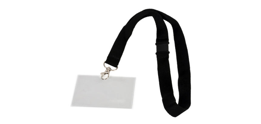 Badge holder Europel with lanyard 90x60mm (set of 5 pieces)