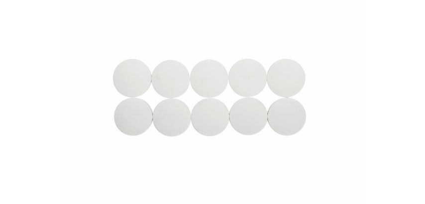 Aimant MAUL Solid 38x15,5mm 2,5kg blanc 10 pièces