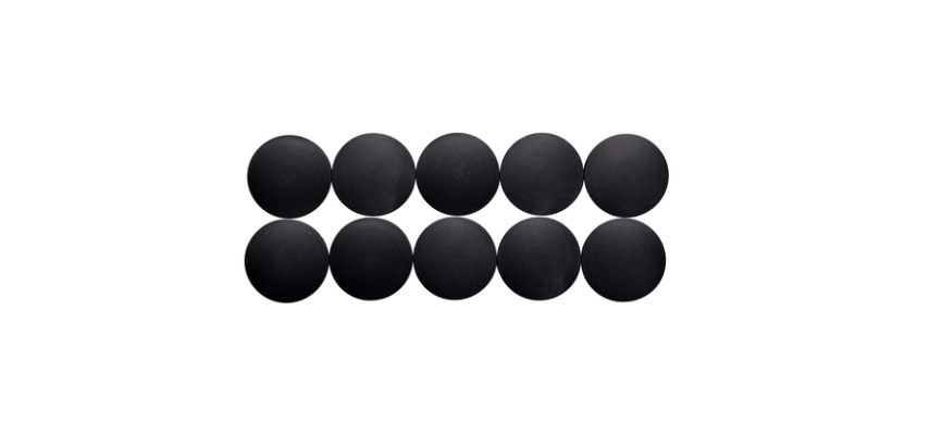 Aimant MAUL Solid 38x15,5mm 2,5kg noir 10 pièces