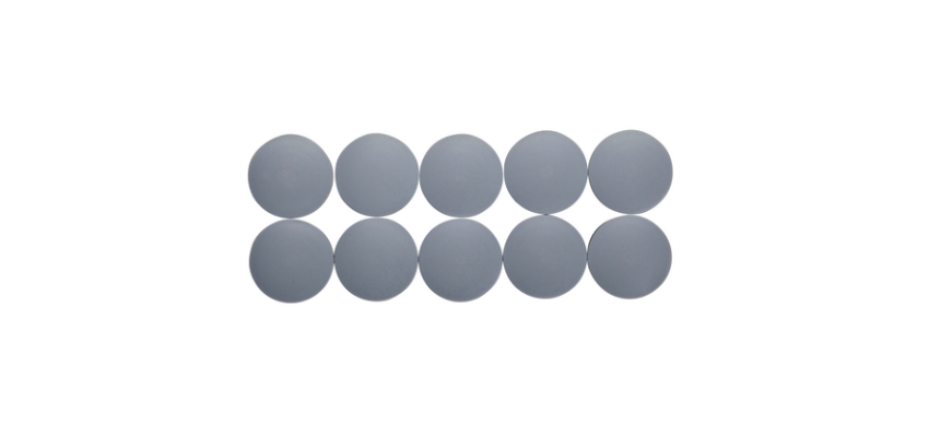 MAUL Solid Magnet 38x15.5mm 2.5kg gray 10 pieces