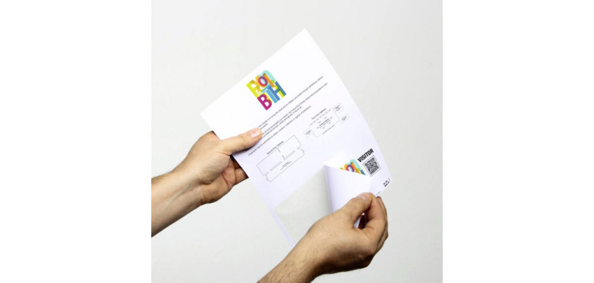 Badge visiteur Durable 97x86mm 100 pièces