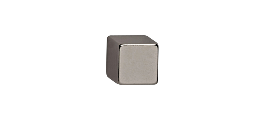 Neodymium magnet MAUL cube 10x10x10mm 3.8kg nickel-plated 4 pieces