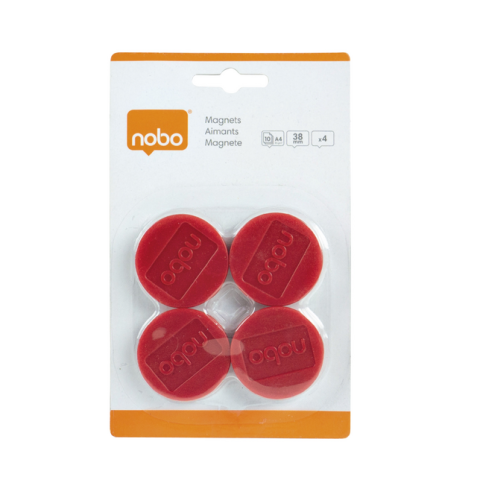 Aimant Nobo 38mm 800g rouge 4 pièces