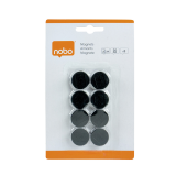 Magneet Nobo 20mm 120gr zwart 8 stuks