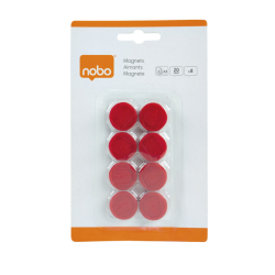 EN_NOBO AIMANTS 20MM ROUGE BLS 8X