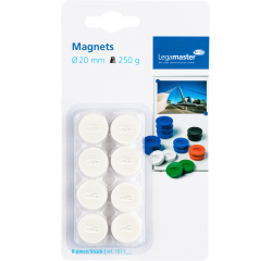 Aimant Legamaster 20mm 250g blanc 8 pièces