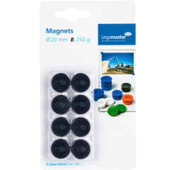 Aimant Legamaster 20mm 250g noir 8 pièces