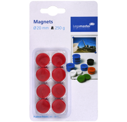 Aimant Legamaster 20mm 250g rouge 8 pièces