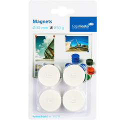 Aimant Legamaster 30mm 850g blanc 4 pièces