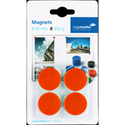 Aimant Legamaster 30mm 850g rouge 4 pièces