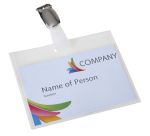 Badge - pashouder Europel gesloten clip 90x60mm