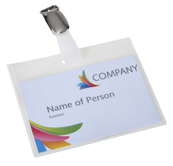 Porte-badge Europel fermé clip 90x60mm 24 pièces