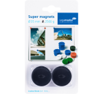 Magneet Legamaster 35mm super 2500gr zwart 2 stuks