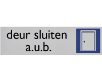 Infobord pictogram deur sluiten 165x44mm