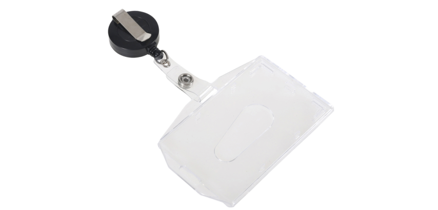 Europel badge holder closed with reel 54x85mm 10 pieces