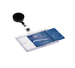 Porte-badge Europel fermé avec enrouleur 54x85mm 10 pièces