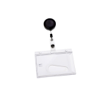 Porte-badge Europel fermé avec enrouleur 54x85mm 10 pièces