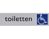 Infobord pictogram toilet rolstoel 165x44mm