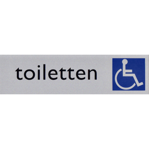 Infobord pictogram toilet rolstoel 165x44mm