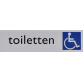 Infobord pictogram toilet rolstoel 165x44mm