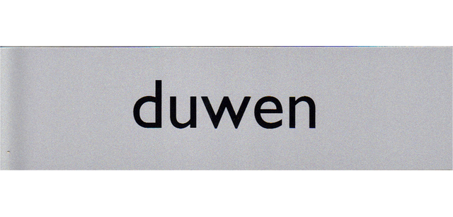 Plaque d'information pictogramme 'Duwen' 165x44mm