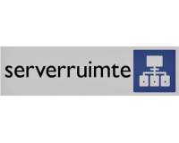 Plaque d'information pictogramme 'Serveerruimte' 165x44mm