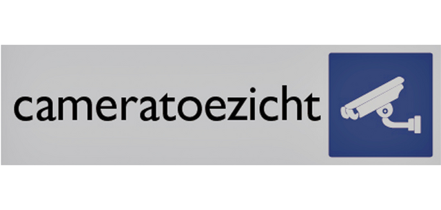 Plaque d'information pictogramme 'Cameratoezicht' 165x44mm