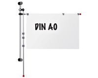 Support mural Hebel avec 2 bras pivotants 1,32m gris