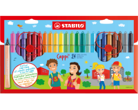 Feutre STABILO Cappi 168/24 Medium assorti étui 24 pièces