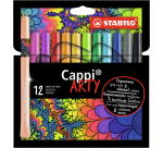 Feutre STABILO Cappi 168/12 Arty Medium assorti étui 12 pièces